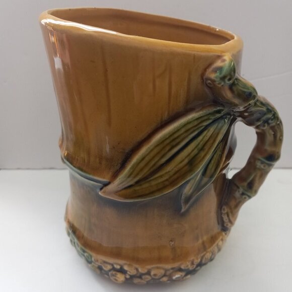 Vintage Samoa Brody Vase Bamboo Root End N-333 Mid Century Modern Japan Ceramic - Picture 1 of 10